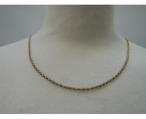 A yellow metal gold belcher chain stamped 9c, approx 20' and 6.8g
