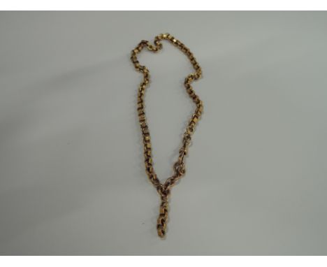 A French 18ct gold watch chain,  approx 11.2g
