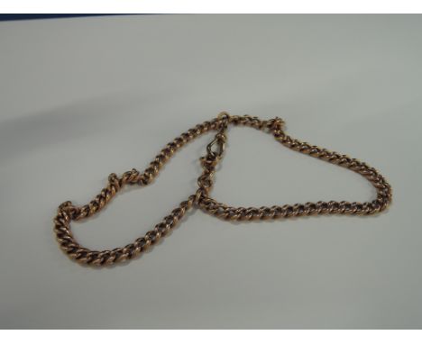 A 9ct rose gold double chain bracelet,  approx 20.3g