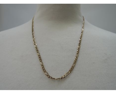 A 9ct gold figaro link chain, approx 11g & 21'