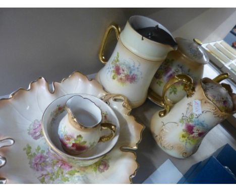 A selection of Fieldings Royal Devon ware in typical palette including teapot and stand