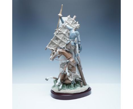 Impressive Lladro porcelain sculpture titled Don Quixote &amp; Windmill, model number 01001497. This striking piece captures 