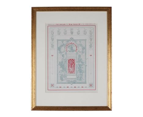 This exquisite color lithograph by Alphonse Mucha was created for Charles Lorilleux &amp; Cie, a Parisian ink manufacturer, e