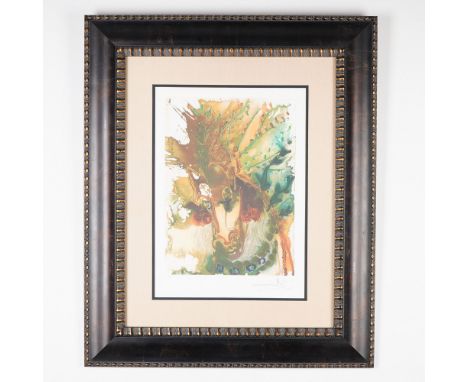 Limited edition lithograph "Bucephalus" by Salvador Dali, numbered 332/500 in the lower left corner and signed in the plate b