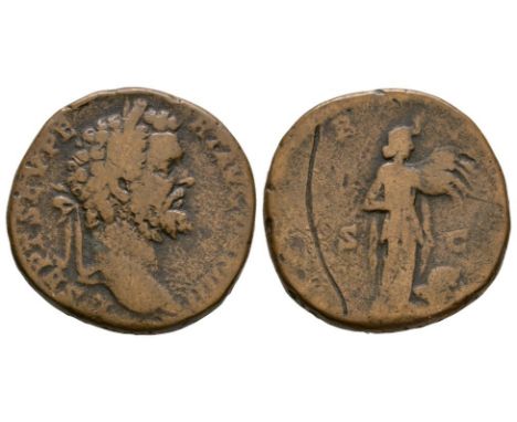 194 AD. Rome mint. Obv: L SEPT SEV PERT AVG IMP III legend with laureate head right. Rev: AFRICA legend around with S-C acros
