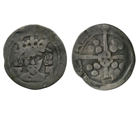 1483-1485 AD. Obv: facing bust with T left and upright key right and [ ]AR[ ] legend with uncertain mintmark. Rev: long cross