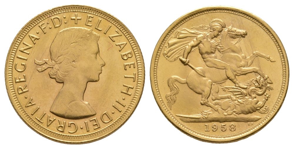 Münze Elizabeth Ii Dei Gratia Regina 1958 Wert Dated 1958 AD. Second issue. Obv: profile bust with ELIZABETH II DEI