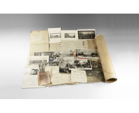 1928-1937.   A mixed group of photographs and documents relating to the work of Vernon Edwards comprising: a typescript artic