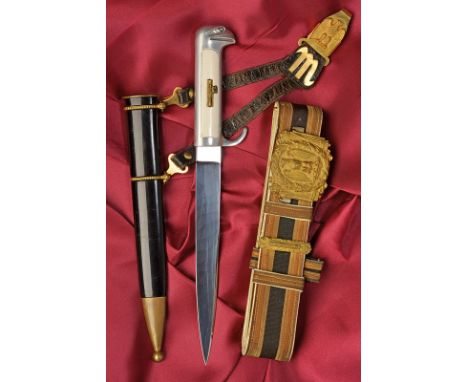 A MVSN General's dagger dating: second quarter of the 20th Century provenance: Italy Straight, single -and false-edged blade,