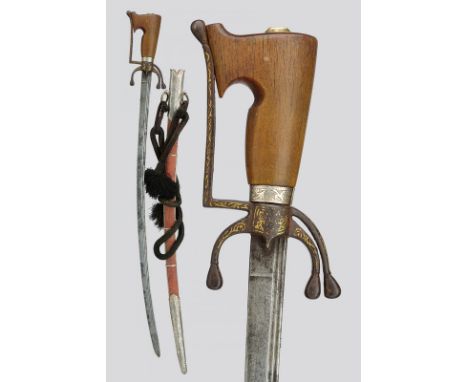 An interesting nimcha (sabre) dating: first quarter of the 19th Century provenance: Morocco Curved, single-edged blade with g