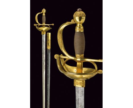 A very scarce foot regiment officers sword dating: second quarter of the 19th Century provenance: Kingdom of the Two Sicilies