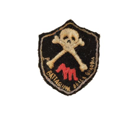 A Guard battalion dating: second quarter of the 20th Century provenance: Italian Social Republic Made of black cloth, featuri