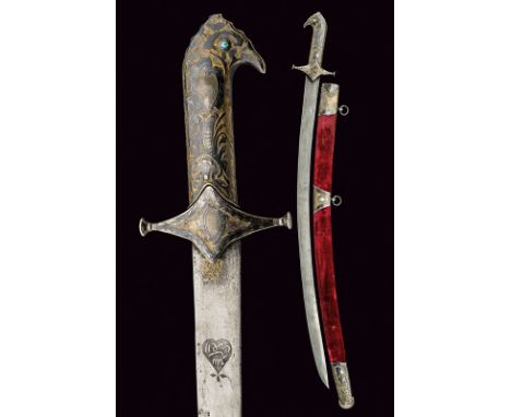 A bravery sword dating: Second part of the 20th Century provenance: Russia Curved, flat, single-and false-edged blade;hilt wi