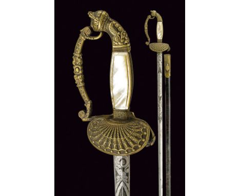 A military staff members small sword dating: second quarter of the 19th Century provenance: Kingdom of the Two Sicilies Strai