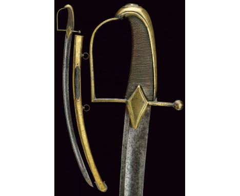 A rare chasseur officers sabre dating: last quarter of the 18th Century provenance: France Wide, curved, single-and false-edg