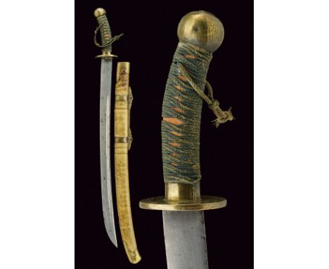 A dao (sabre) dating: late 19th Century provenance: China Strong, curved, single-edged blade with double fuller at the back. 