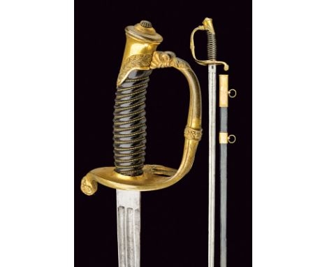 A foot regiments officers sword on the french 1821 model dating: mid-19th Century provenance: Kingdom of the Two Sicilies Str