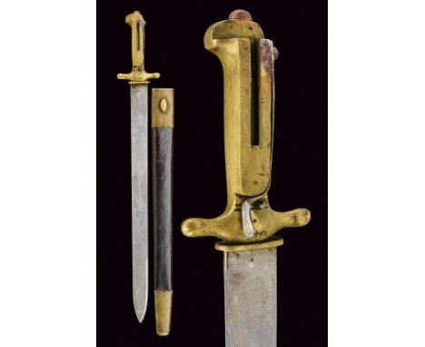 A1836 mod. sabre-bayonet for bersaglieri dating: second quarter of the 19th Century provenance: Piedmont Flat, straight, sing