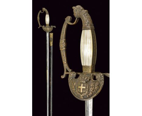 A small sword for a magistrate member period Emanuel II dating: third quarter of the 19th Century provenance: Kingdom of Ital