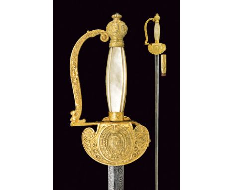 A civil servant's of the public administration sword dating: mid-19th Century provenance: Kingdom of the Two Sicilies Straigh
