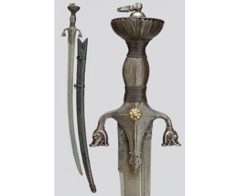 A pulouar (sabre) dating: first quarter of the 19th Century provenance: Afghanistan Curved, single-and false-edged blade made