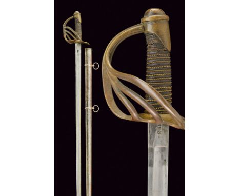 A dragoons sabre dating: second quarter of the 19th Century provenance: Kingdom of the Two Sicilies Straight, single-and fals