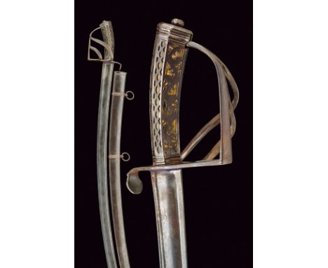 A rare and fine cavalry officers sabre dating: circa 1800 provenance: Naples Curved, single-edged blade (the tip is missing) 