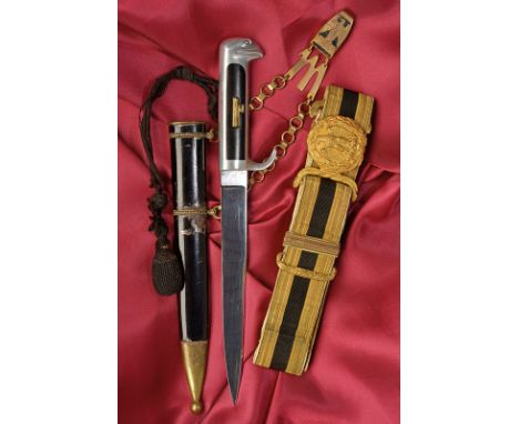 A MVSN officer's dagger dating: second quarter of the 20th Century provenance: Italy Straight, single -and false-edged blade,