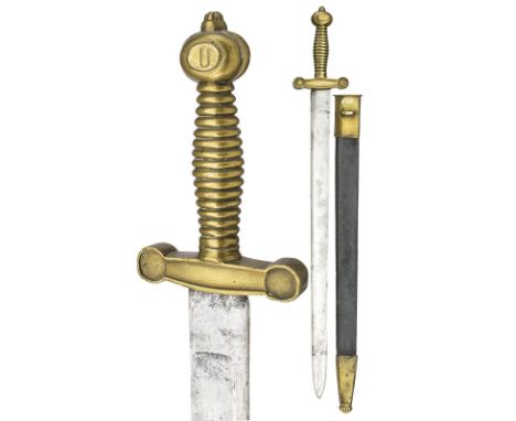 A second model "cacciatori" dagger dating: mid-19th Century provenance: Kingdom of the Two Sicilies Large, straight, single-a