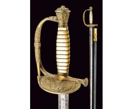 A generals or high grade officers small sword dating: third quarter of the 19th Century provenance: Kingdom of the Two Sicili