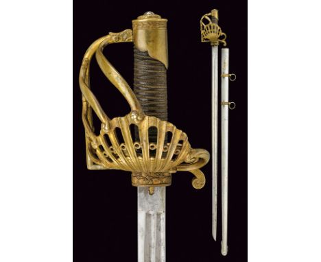 A rare cavalry guarde du corps sword epoch King Ferdinand I and II dating: mid-19th Century provenance: Kingdom of the Two Si