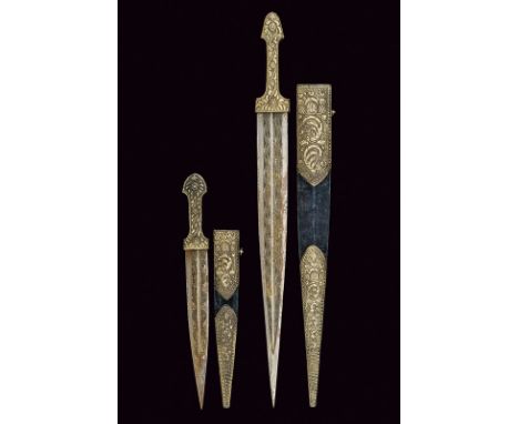 A lot of two kindjal dating: 20th Century provenance: Caucasia The bigger one with straight, double-edged blade, with fuller 