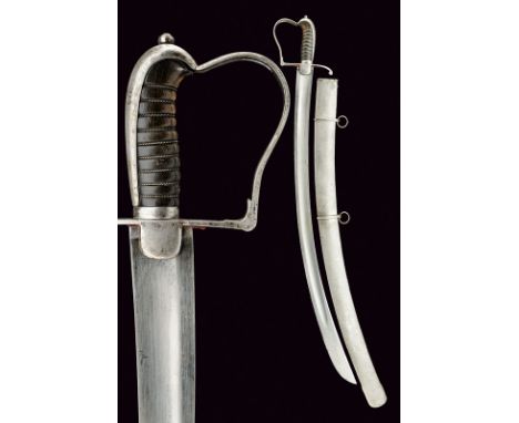 A hussar officers sabre epoch Ferdinand II dating: mid-19th Century provenance: Kingdom of the Two Sicilies Wide, curved, sin