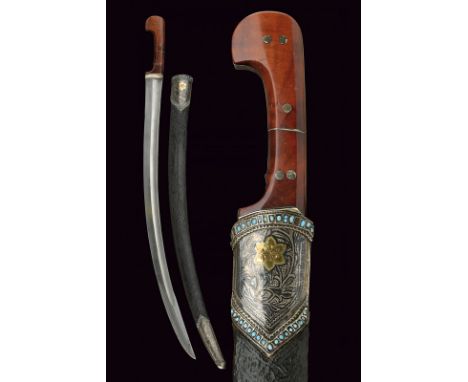 A rare shasqua dating: last quarter of the 19th Century provenance: Uzbekistan Wide, curved, single-and false-edged blade wit