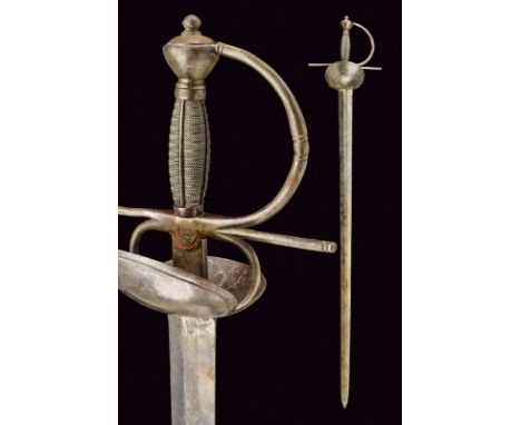 A troopers sword of the "Real Napoli" Regiment No. 17 dating: 18th Century provenance: Naples Wide, straight blade, grooved a