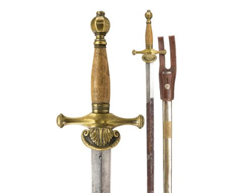 A Zuavi drum majors dagger dating: third quarter of the 19th Century provenance: Papal States Straight, double-edged blade ri