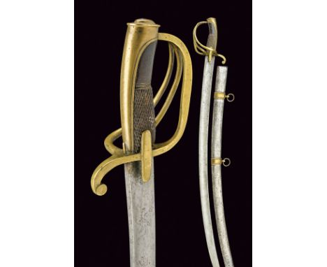 A cavalry officers sabre dating: first quarter of the 19th Century provenance: Kingdom of the Two Sicilies Wide, curved, sing