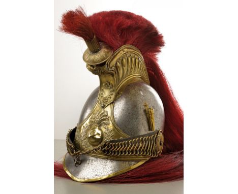 A Dragoon bugler's helmet dating: second quarter of the 18th Century provenance: France Iron skull (a small damage at the bac