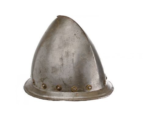 A skullcap with Barberini stamp dating: early 17th Century provenance: Central Italy Skull in one piece, of oblong shape, rib