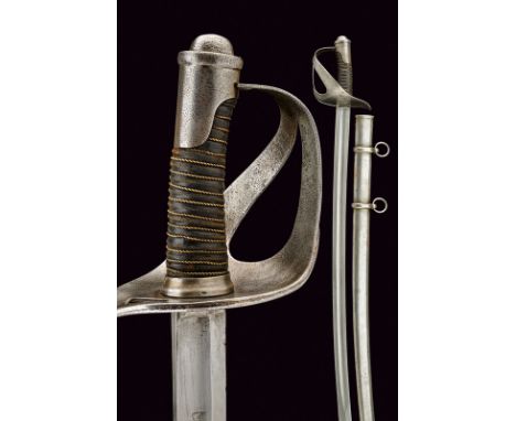 An 1860 model cavalry sabre dating: third quarter of the 19th Century provenance: Italy Curved, single-and false-edged blade,