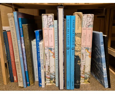Map Reference. A collection of approximately 75 volumes, 20th-century, map reference books, facsimile atlases and occasional 