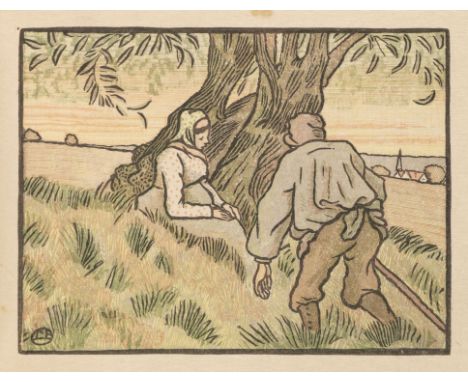 Eragny Press. Emile Verhaeren. Les Petits Vieux, London: Hacon &amp; Ricketts, 1901, text printed in pale red and black, full