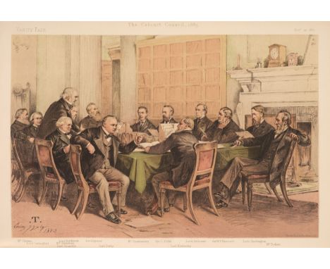Vanity Fair. Albums for 1880 &amp; 1883, 103 chromolithographic plates, 1883 album with text leaves pasted in, some light spo