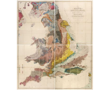 Greenough (George Bellos). A Physical and Geological Map of England & Wales... (on the basis of the original Map of Wm. Smith