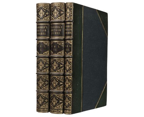 Yarrell (William). A History of British Fishes, 3 volumes (including 2 Supplements), large paper edition, London: John van Vo