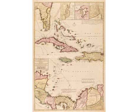 Caribbean. Ottens (Reinier &amp; Josue), Nouva Tabula exhibens Insulas Cubarn et Hispaniolam..., ac Peninsulam Floreidae [&am