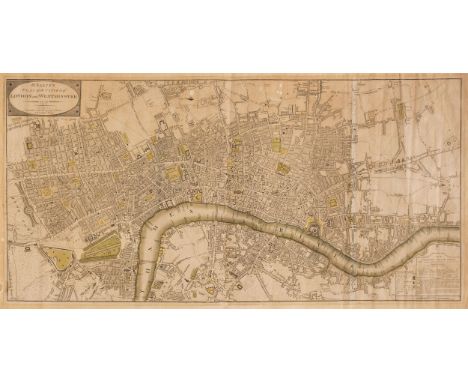 London. Wallis (John, publisher), Wallis's Plan of the Cities of London and Westminster 1797, 1st edition, Jan 16th: 1797, en