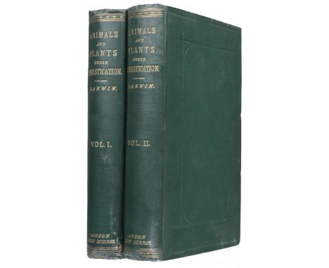 Darwin (Charles). The Variation of Animals and Plants under Domestication, 2 volumes, 1st edition, 2nd issue, London: John Mu