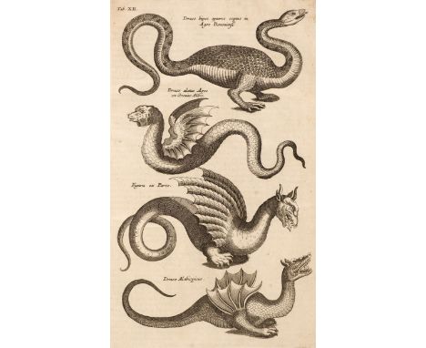 Jonston (John). Historiae Naturalis de Insectis Libri III, de Serpentibus et Draconibus Libri II, 2 parrs in one, 1st edition