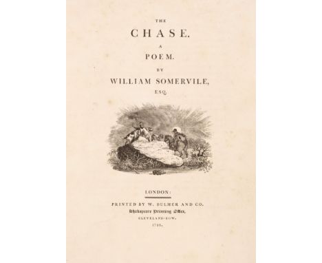 Bewick (Thomas, illustrator). The Chase. A Poem by William Somerville, large paper edition, London: printed by W. Bulmer, 179